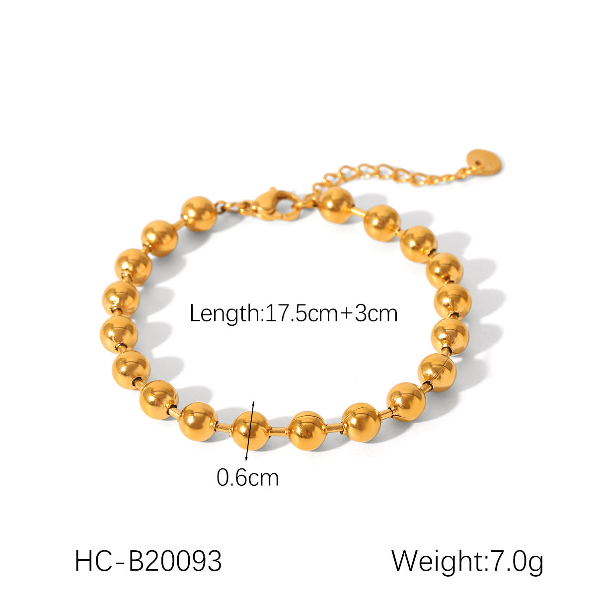 Minimalist Geometric Stainless Steel Beaded Necklace and Bracelet Set for Women with Plated Finish