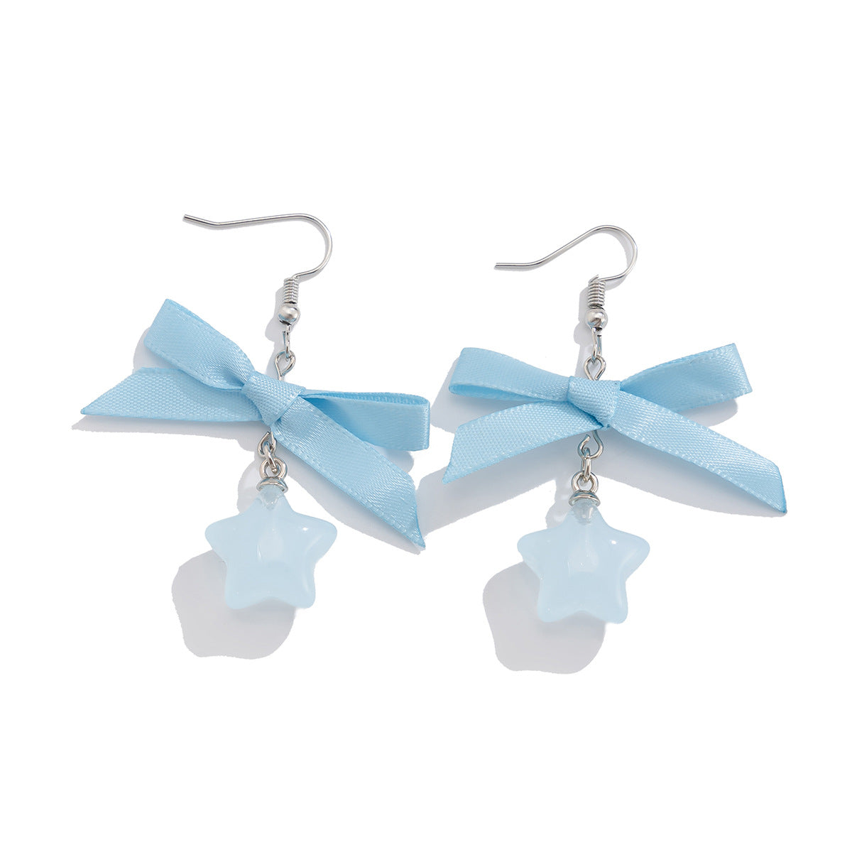 Sweet Acrylic Star Bow Earrings for Women