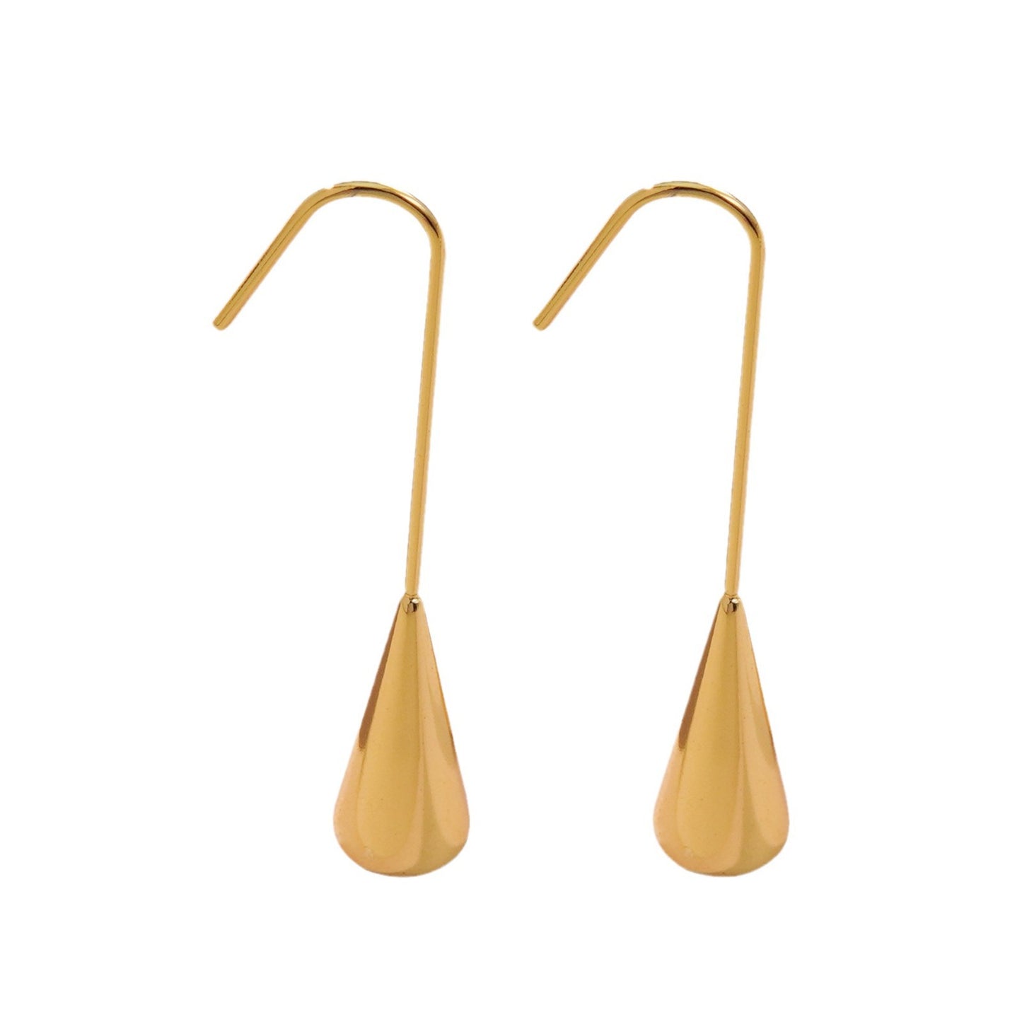 Sweet Elegant Teardrop Titanium Steel Plated Earrings for Women
