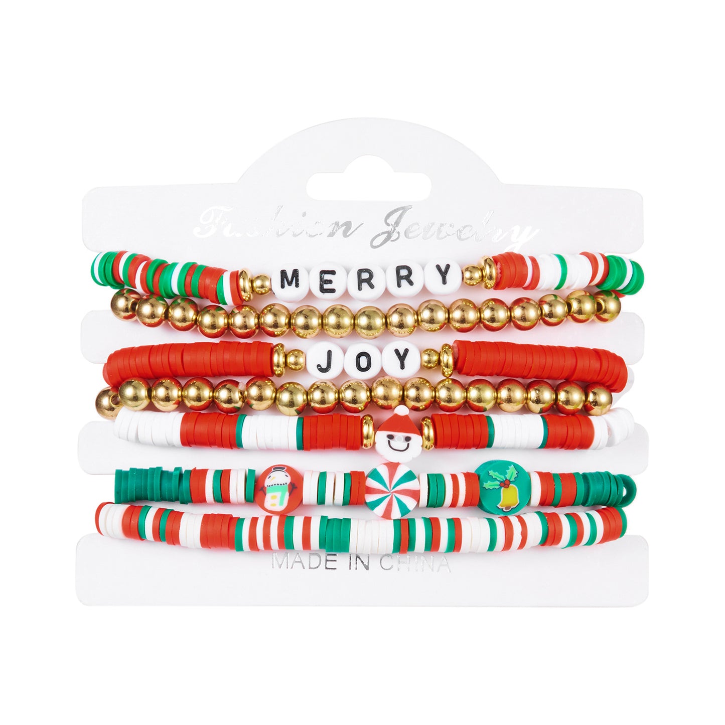 Bracciale Elasticizzato da Donna con Lettere, Fiocchi di Neve e Alci Natalizi Minimalisti, in Lega di Zinco, Fatto a Mano, Gioielli per le Feste