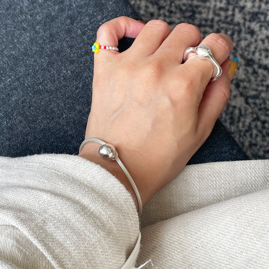 Fashionable Irregular Open 925 Sterling Silver Ring for Women