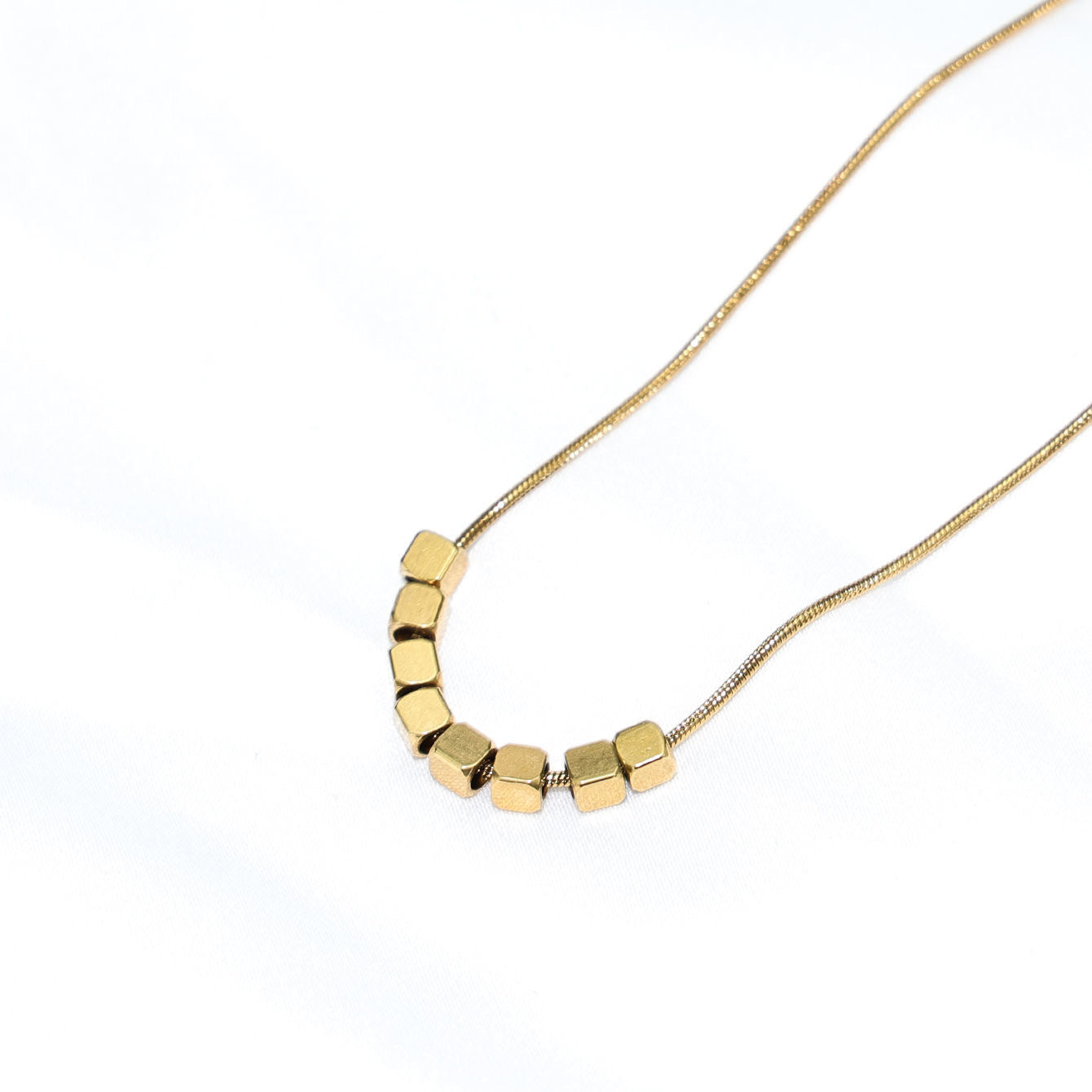 Minimalist Luxury Square Titanium Steel Plated Necklace for Women