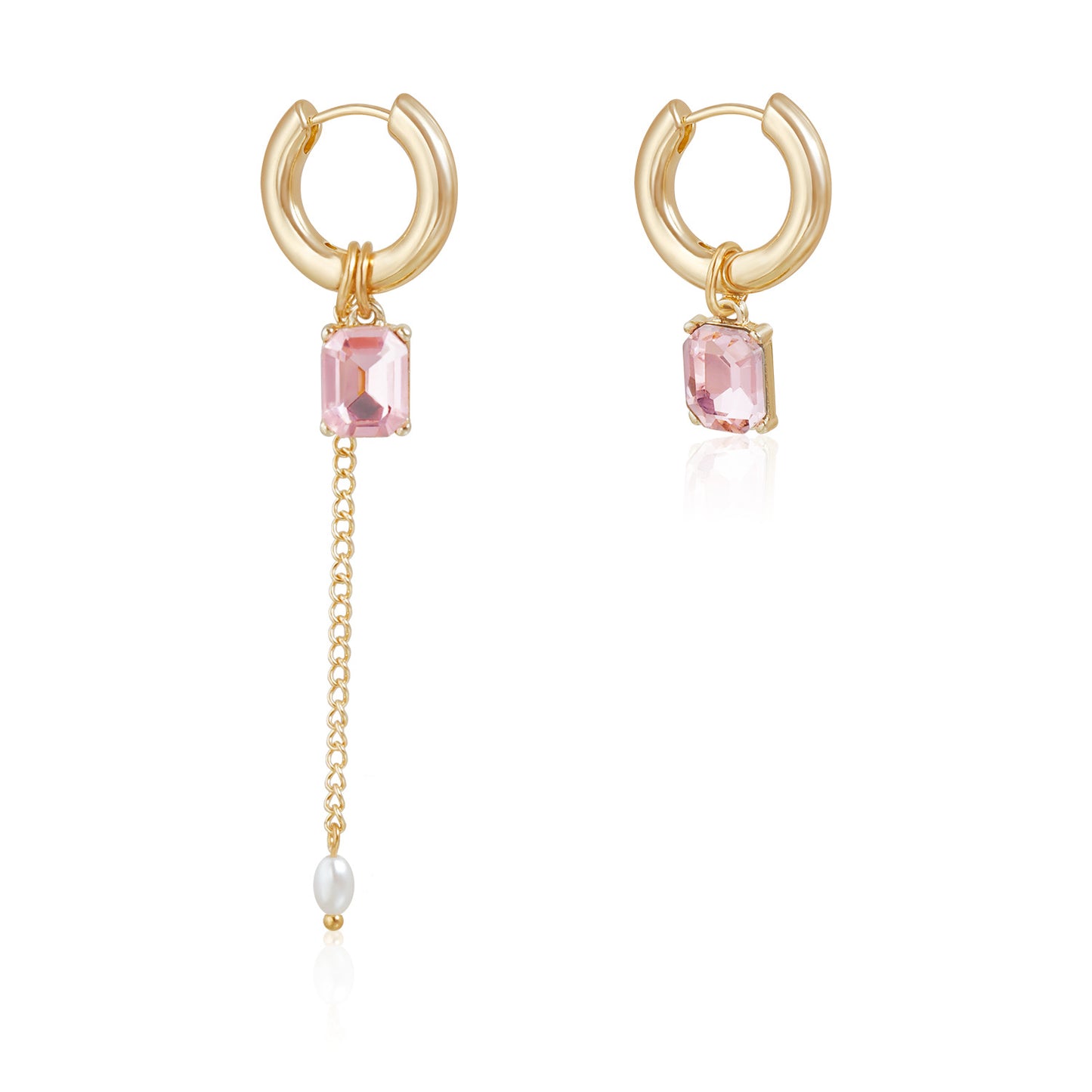 Elegante collana con ciondolo in lega geometrico e a forma di cuore con perline di cristallo e nappe per donna