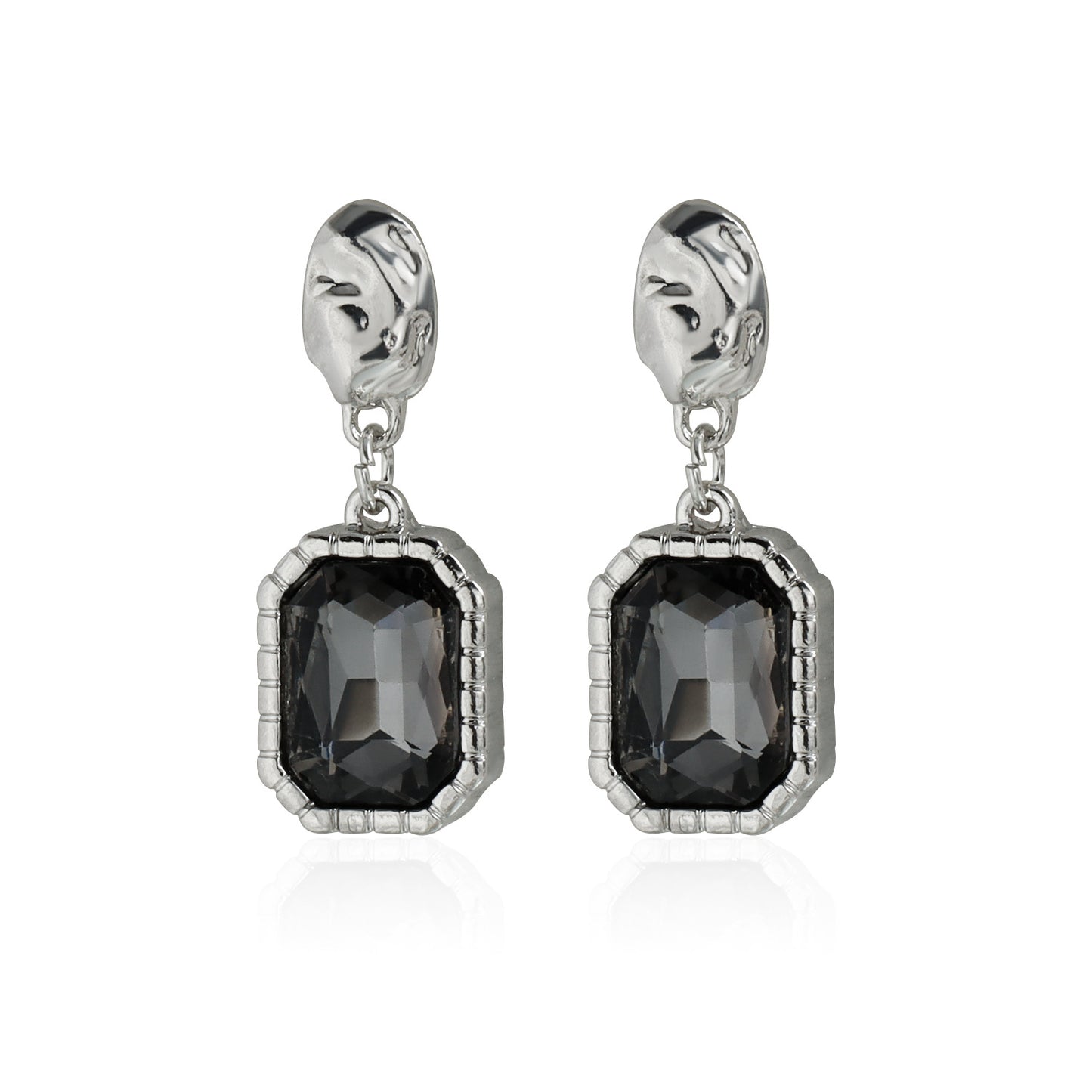 Gothic Minimalist Geometric Square Iron Plated Ball Chain Necklace Set with Alloy Pendant