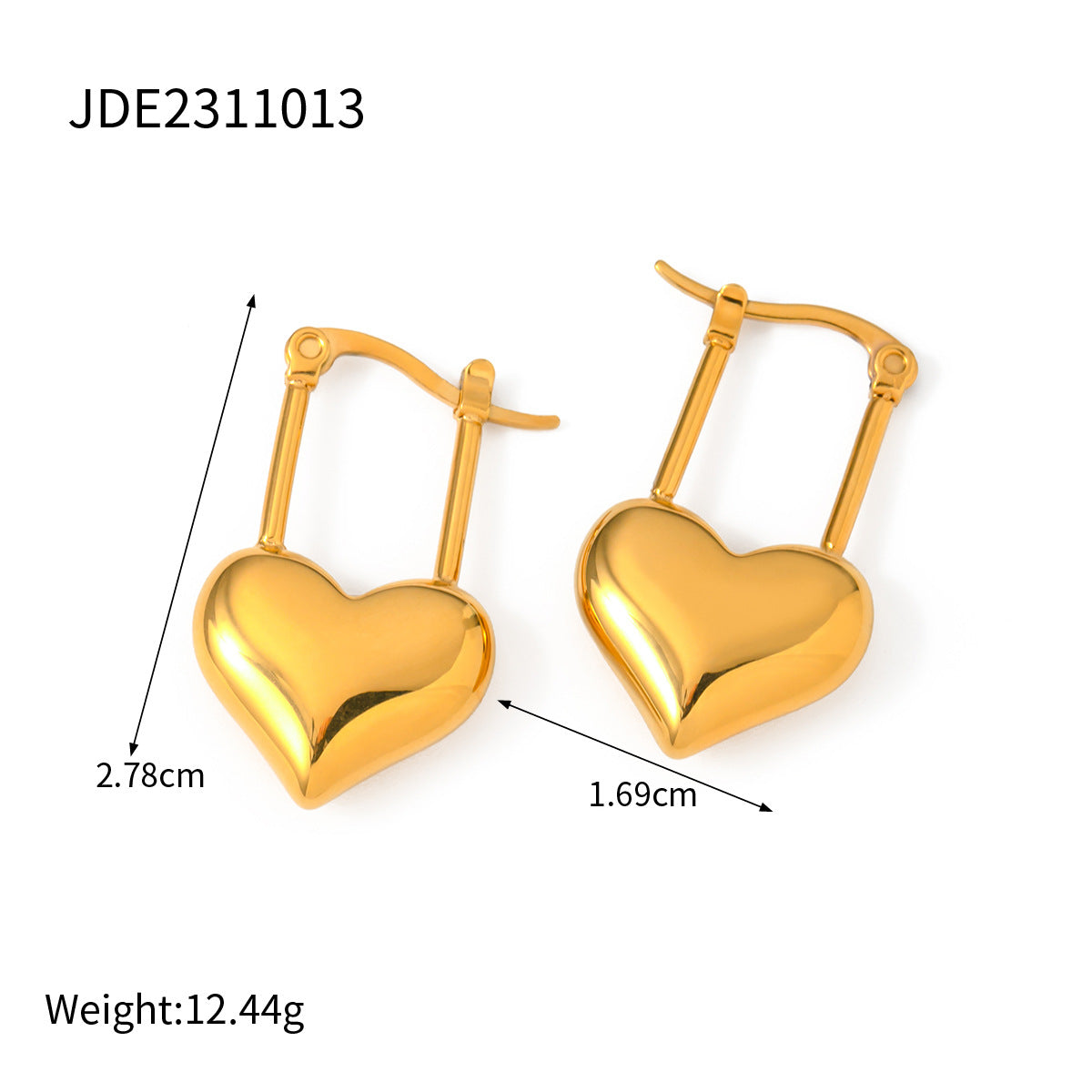 Pendientes geométricos de acero inoxidable con acabado chapado para mujer, elegantes, de lujo, joyería para la oreja