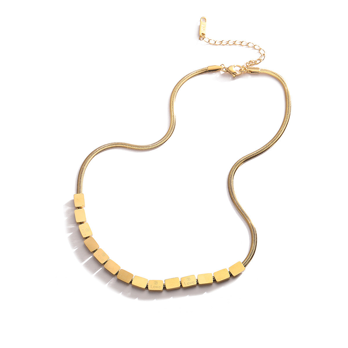 Collana con Ciondolo Albero della Vita Minimalista Geometrico in Acciaio al Titanio da Donna con Intarsio di Zirconi