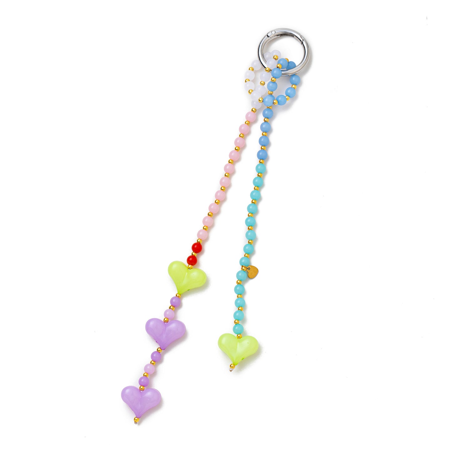 Sweet Minimalist Heart Acrylic Plated Charm Bar