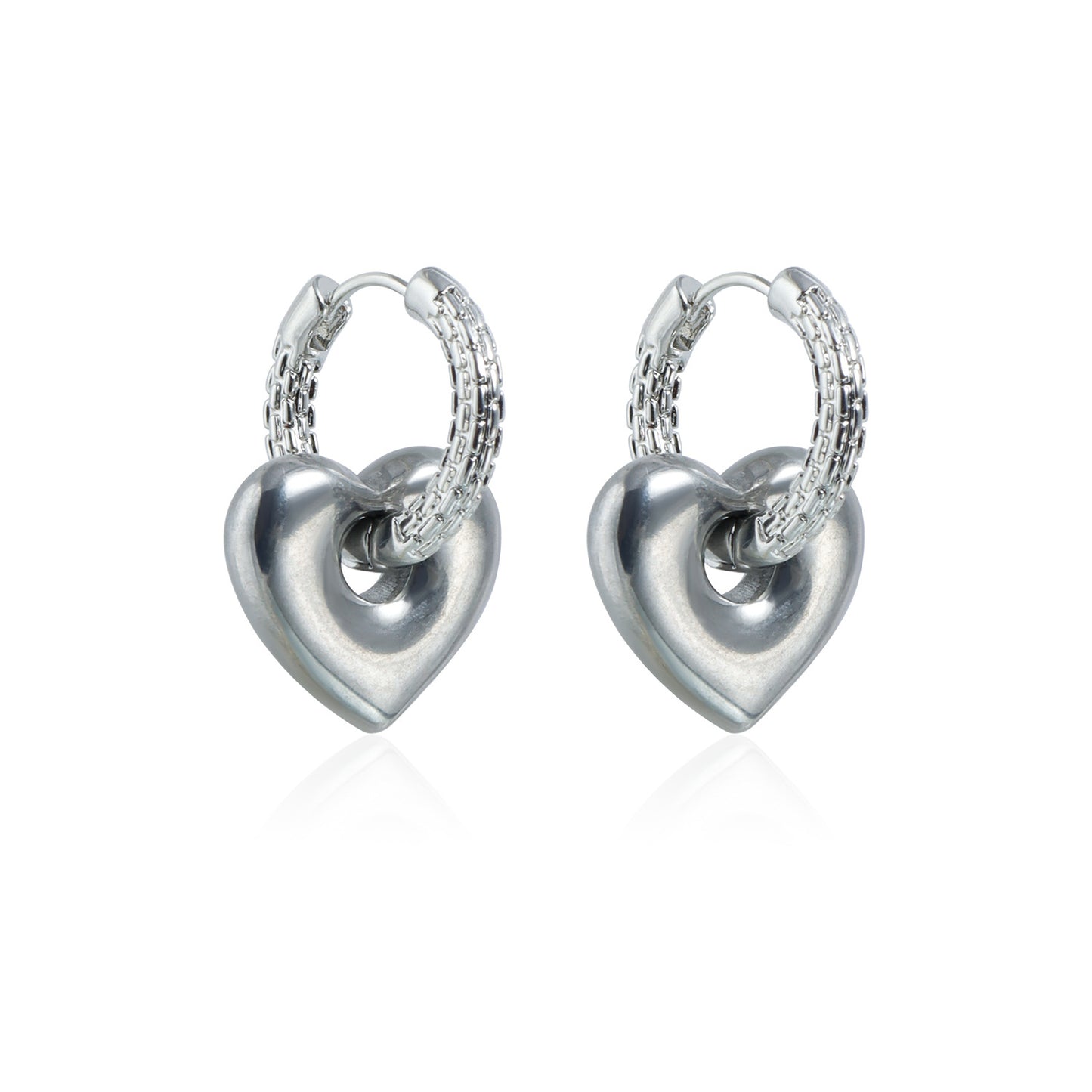 Sweet Streetwear Heart Geometric Alloy Plated Layered Necklace for Women and Men