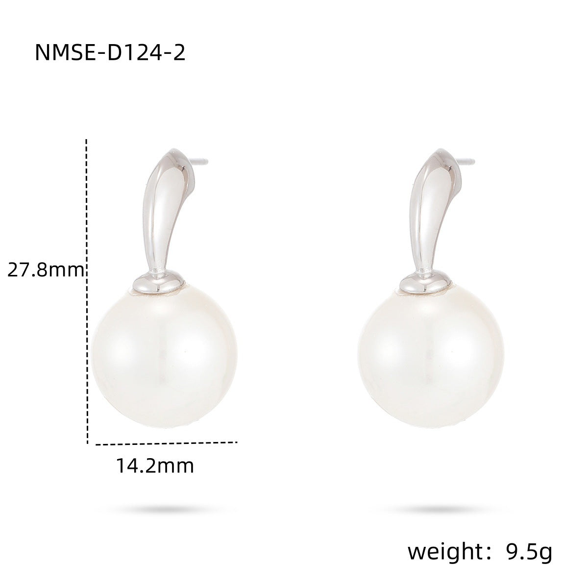 Pendientes de Perlas de Agua Dulce y Acero Titanio Estilo Vintage Francés Elegante para Mujer con Acabado Chapado