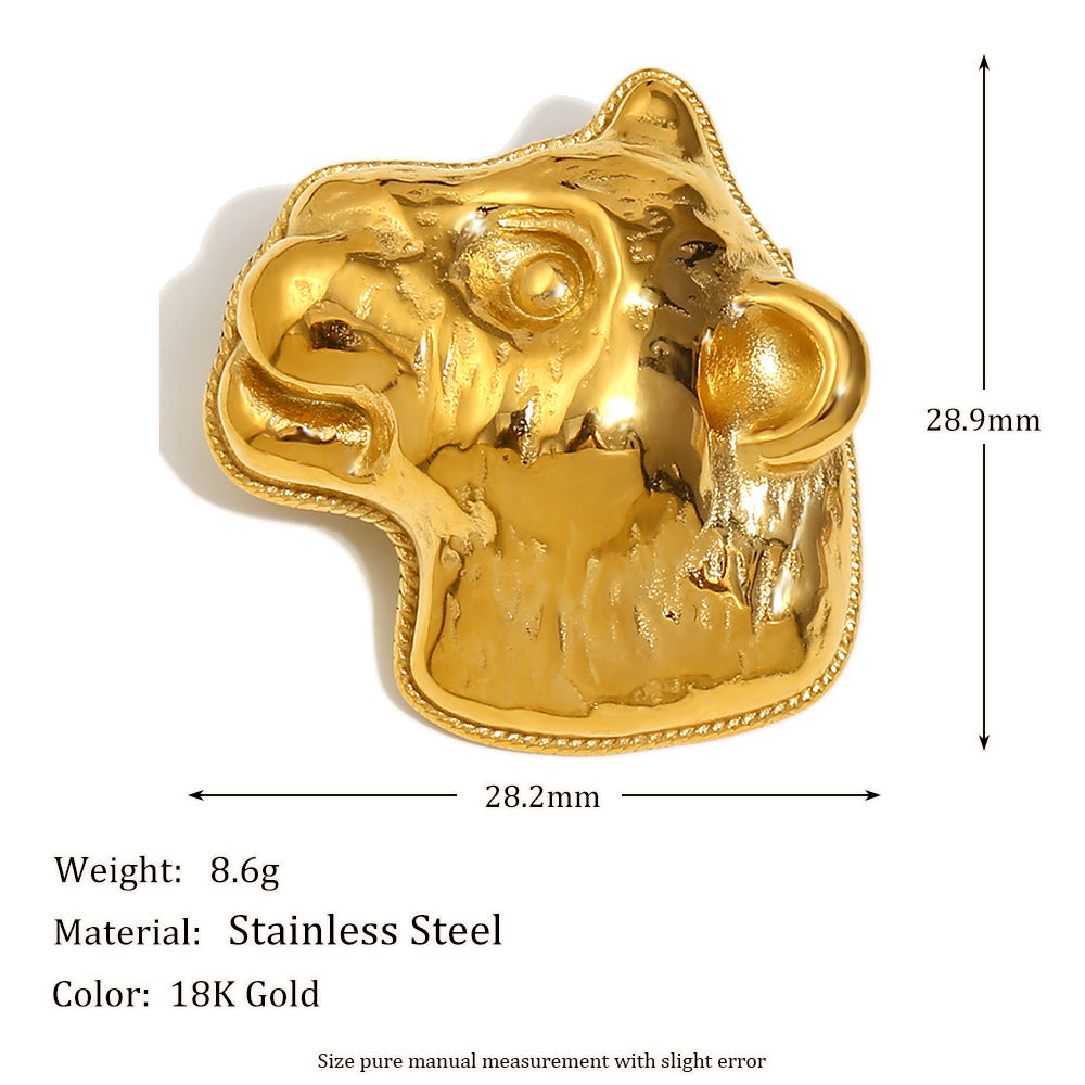 Broche de perlas con forma de concha, chapado en oro de 18 quilates, de acero inoxidable geométrico minimalista