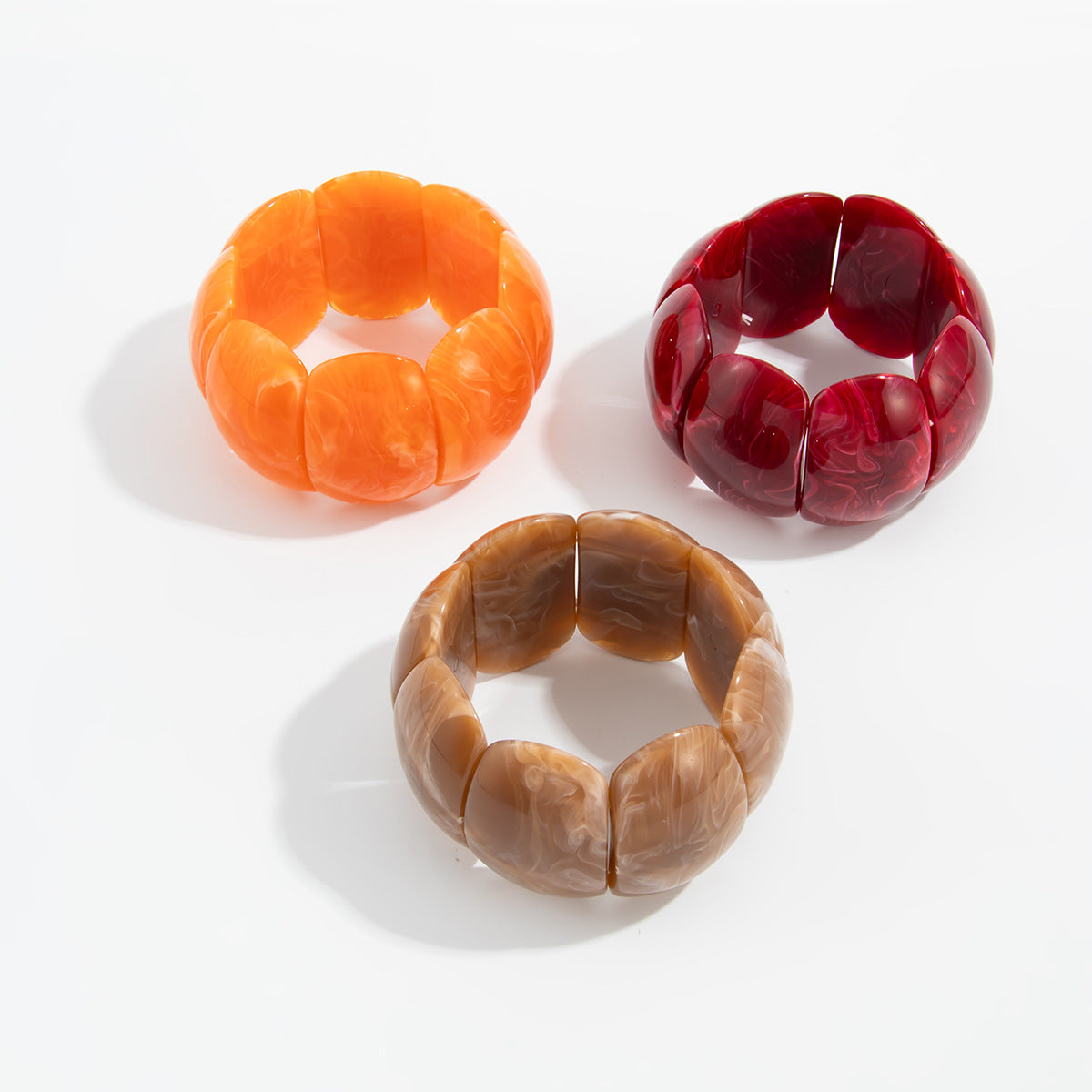 Vintage Geometric Oval Resin Wide Cuff Bracelet