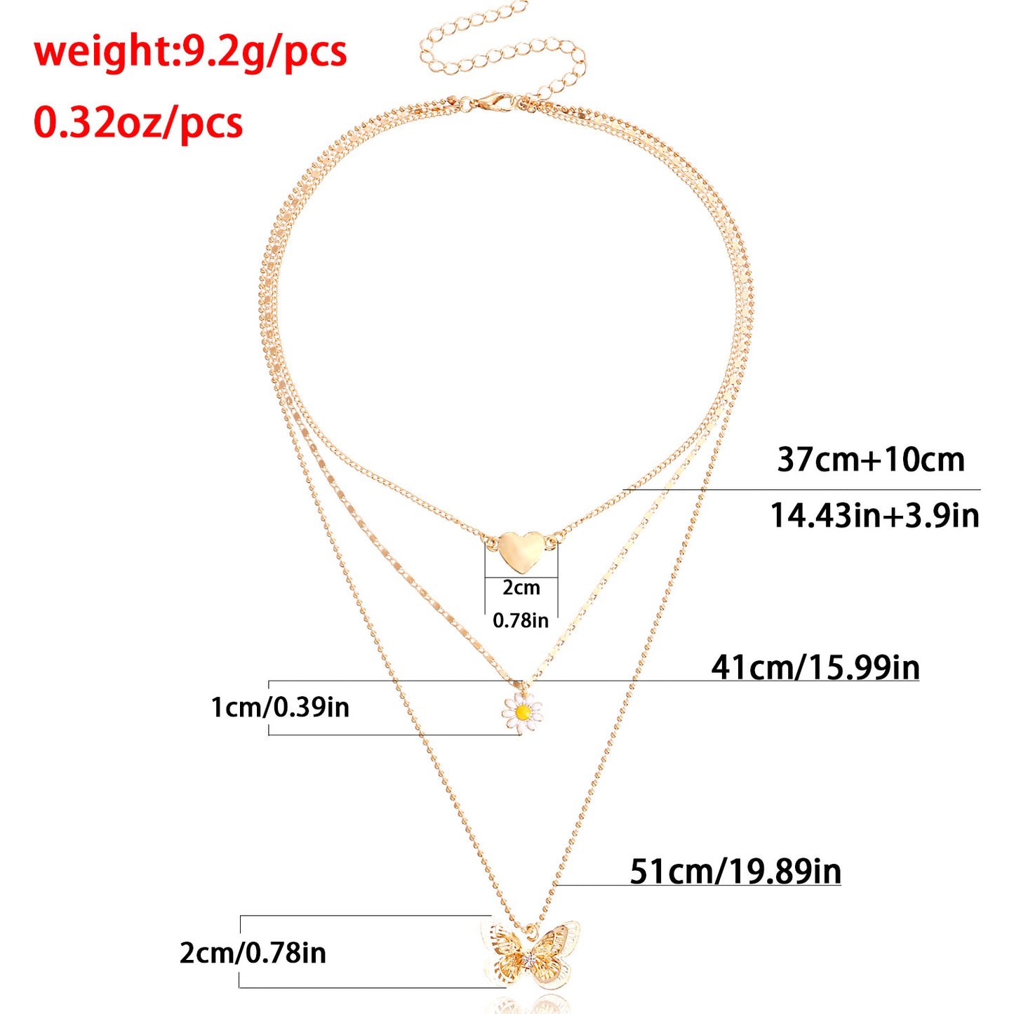 Minimalist Multi-Layer Hollow Butterfly Pendant Necklace for Women in Alloy with Plated Finish