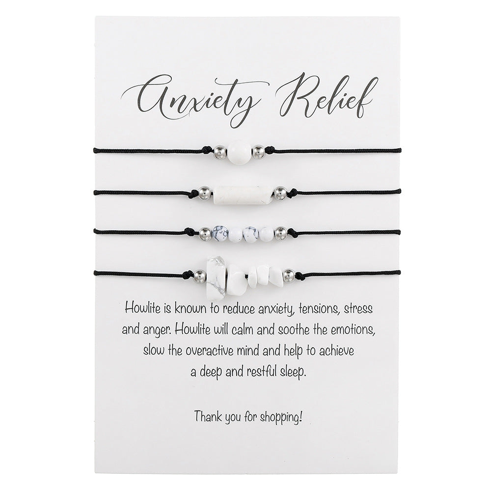 Handmade Turquoise Amethyst Beaded Bracelet Set