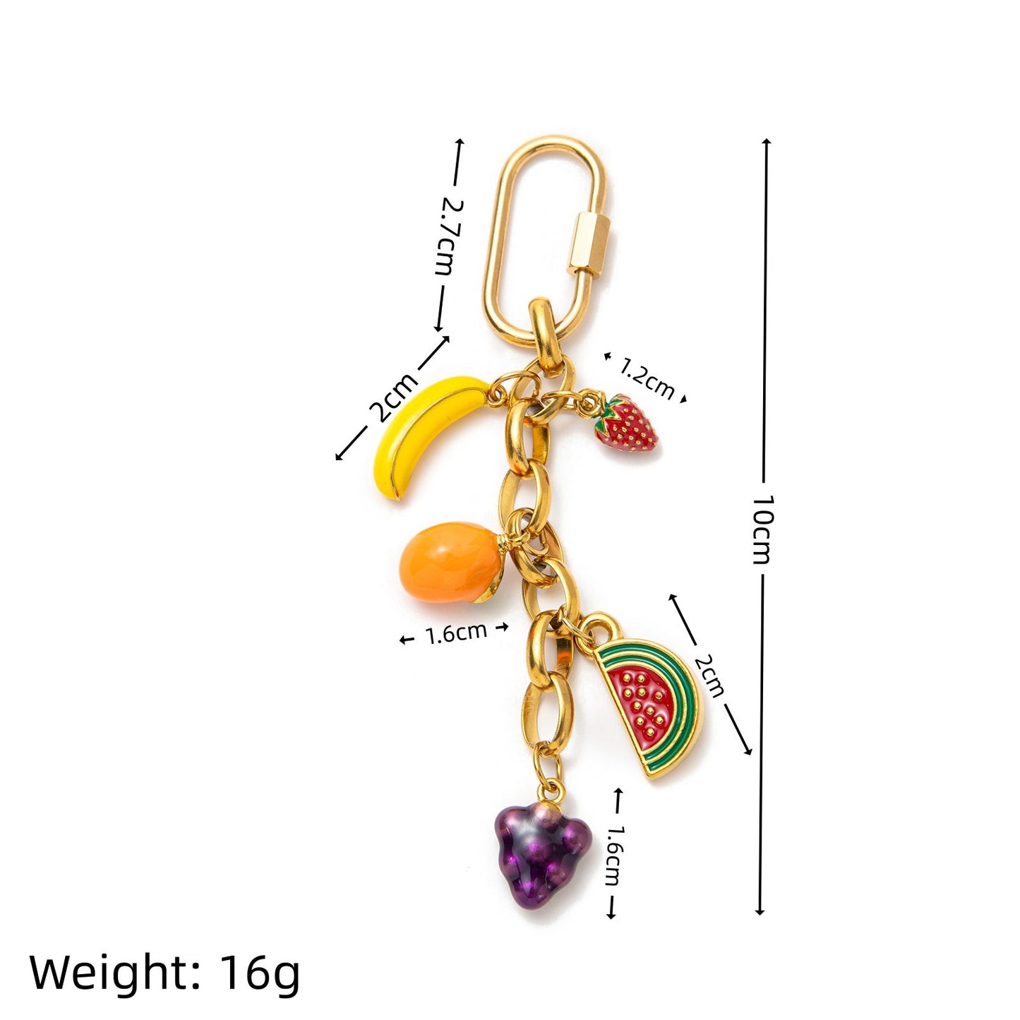 Sweet Striped Animal Brass Charm Bar for Bag