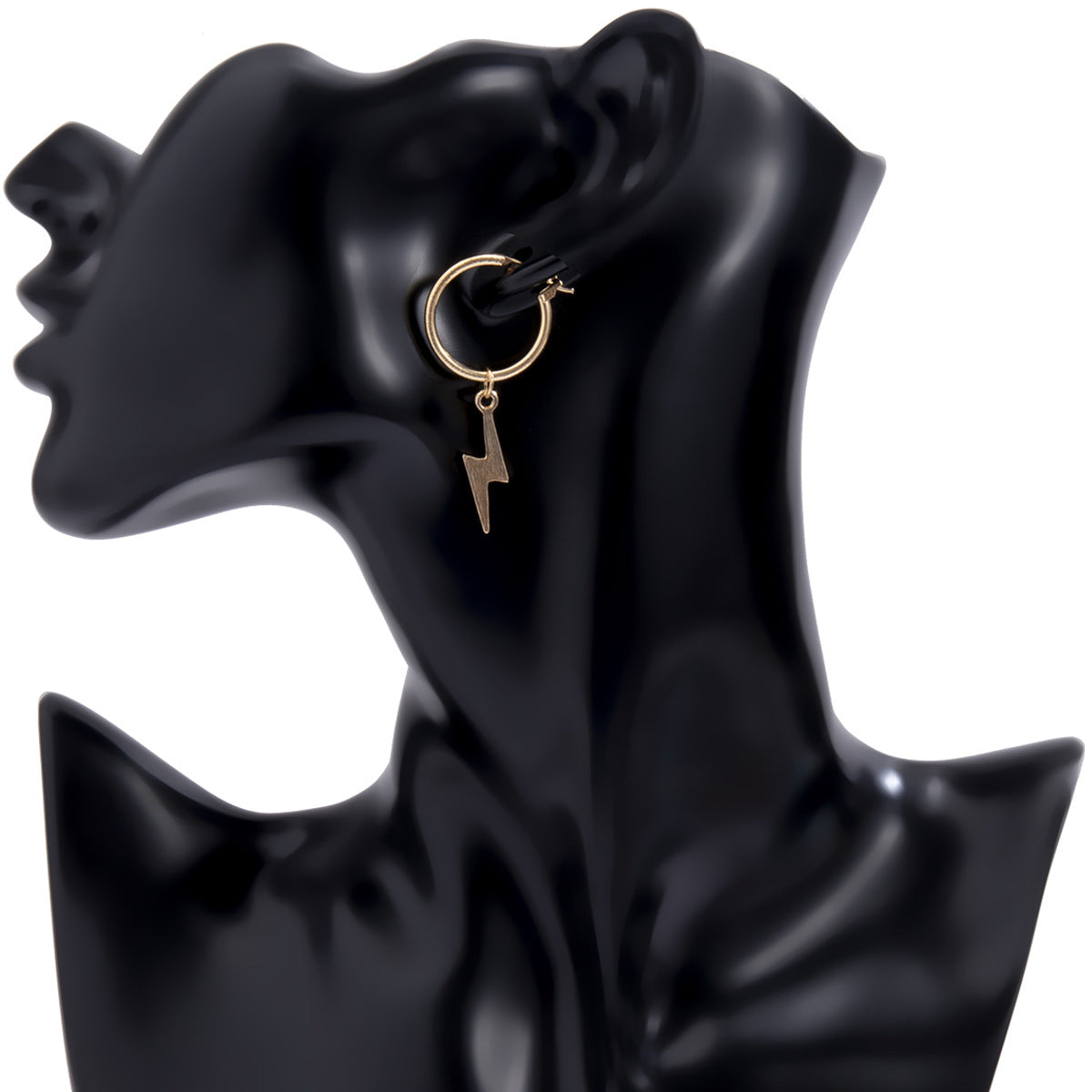 Orecchini geometrici da donna, borchie a goccia con nappine a fulmine minimaliste, gioielli in lega placcata, accessori di moda di tendenza