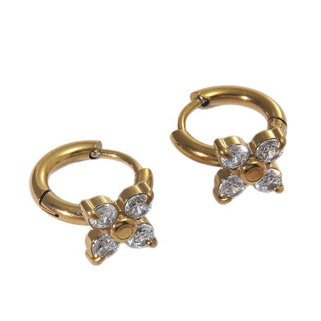 Floral Stainless Steel Plated Earrings for Women