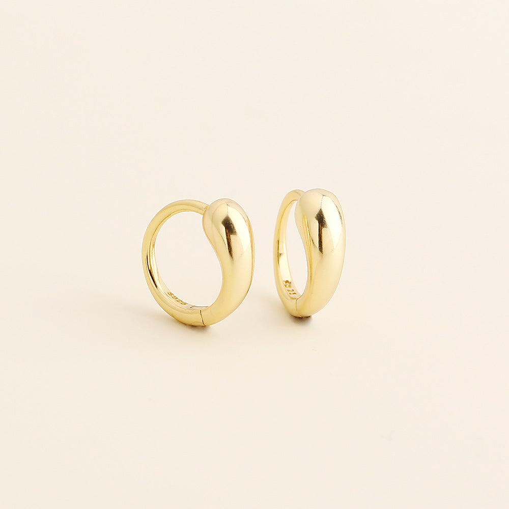 Pendientes Trepadores Geométricos Minimalistas de Plata de Ley 925 para Mujer y Hombre — Joyería de Moda Diaria en Tono Frío con Acabado Bañado