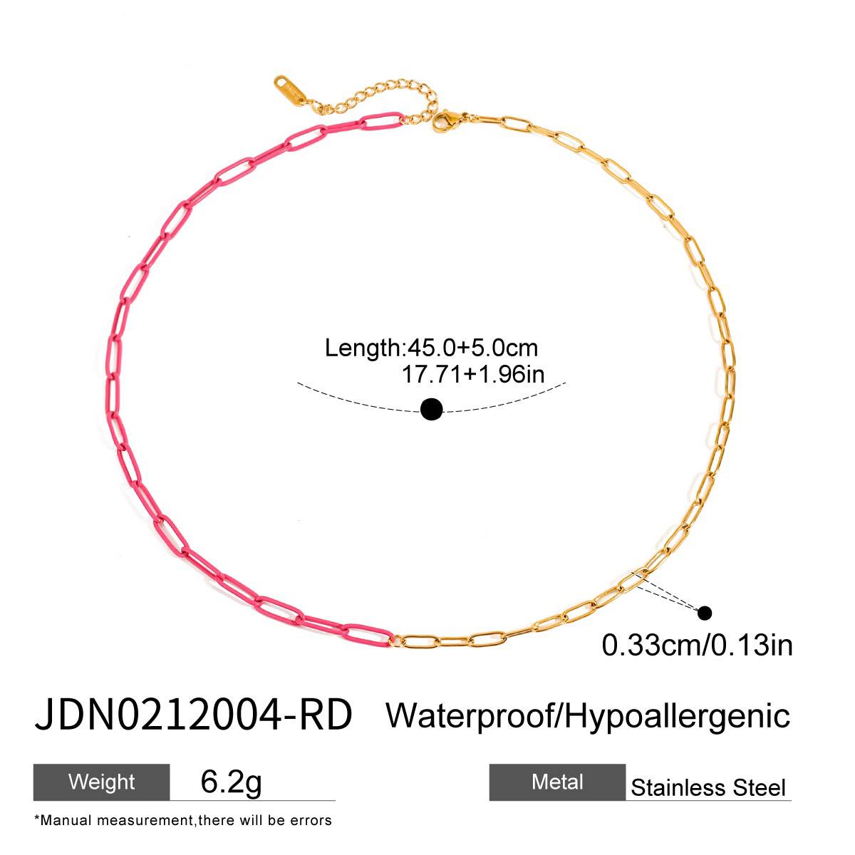 Collana con ciondolo a croce geometrica minimalista in acciaio al titanio placcato oro per donna
