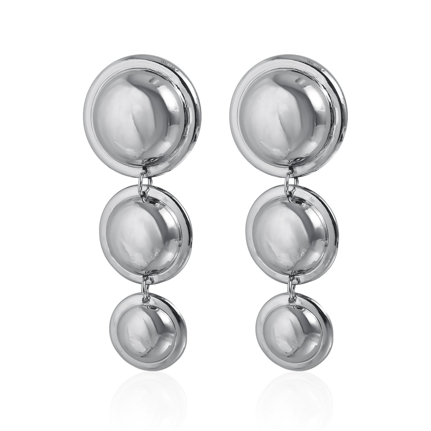 Vintage Exaggerated Geometric Round Alloy Plated Y-Necklace for Women
