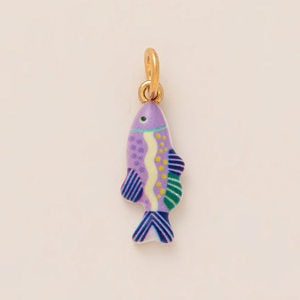 Minimalist Striped Brass Plated Animal Charm Bar