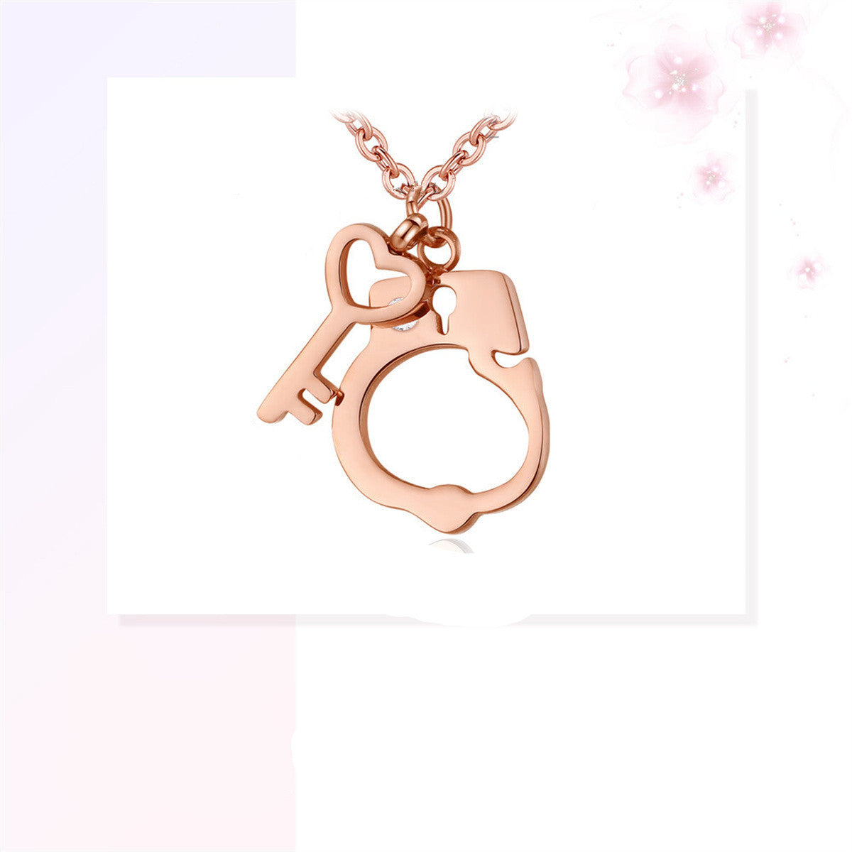 Minimalist Heart-Shaped Stainless Steel Necklace with Titanium Steel Pendant and Plated Finish for Unisex Wear