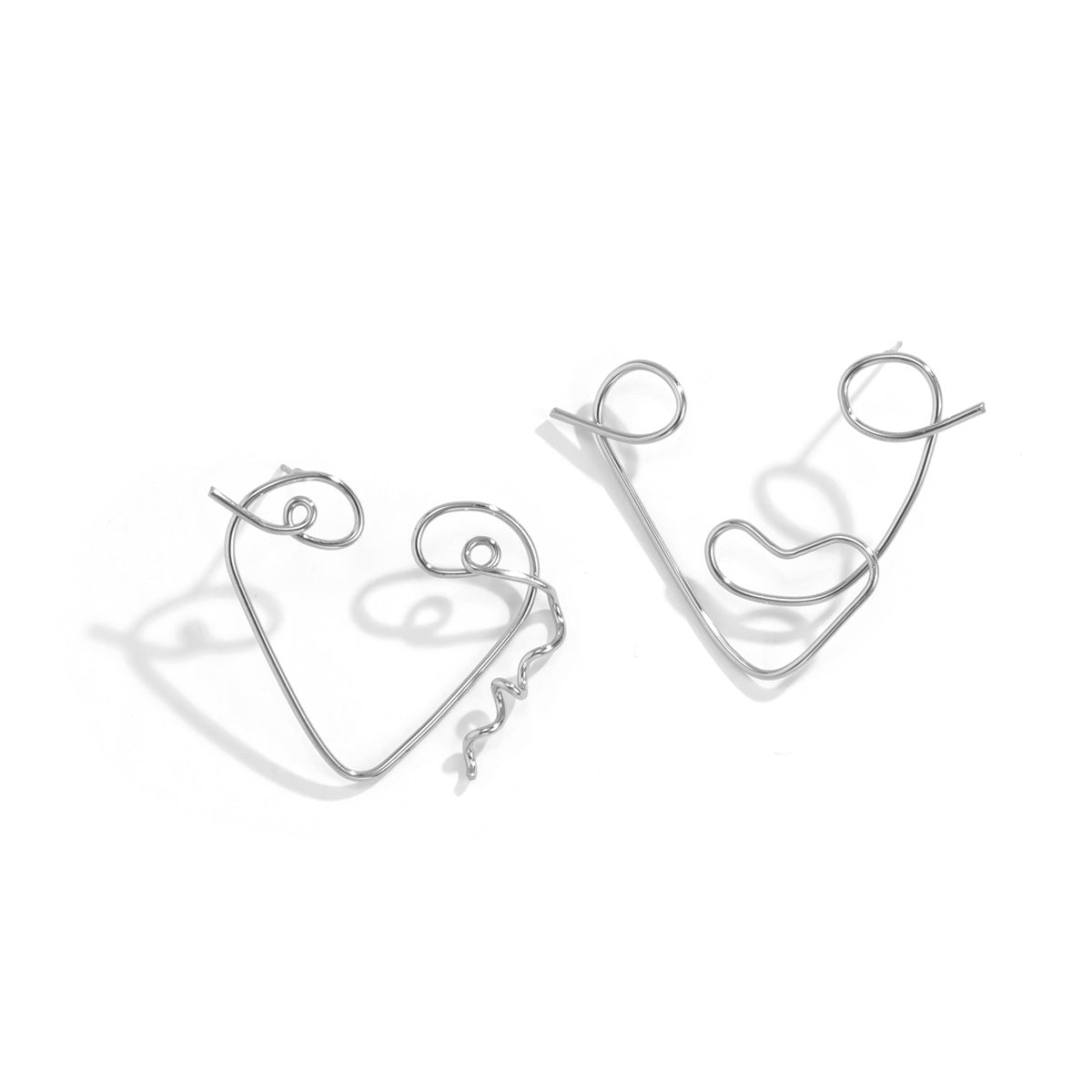 Minimalist Geometric Plated Brass Earrings