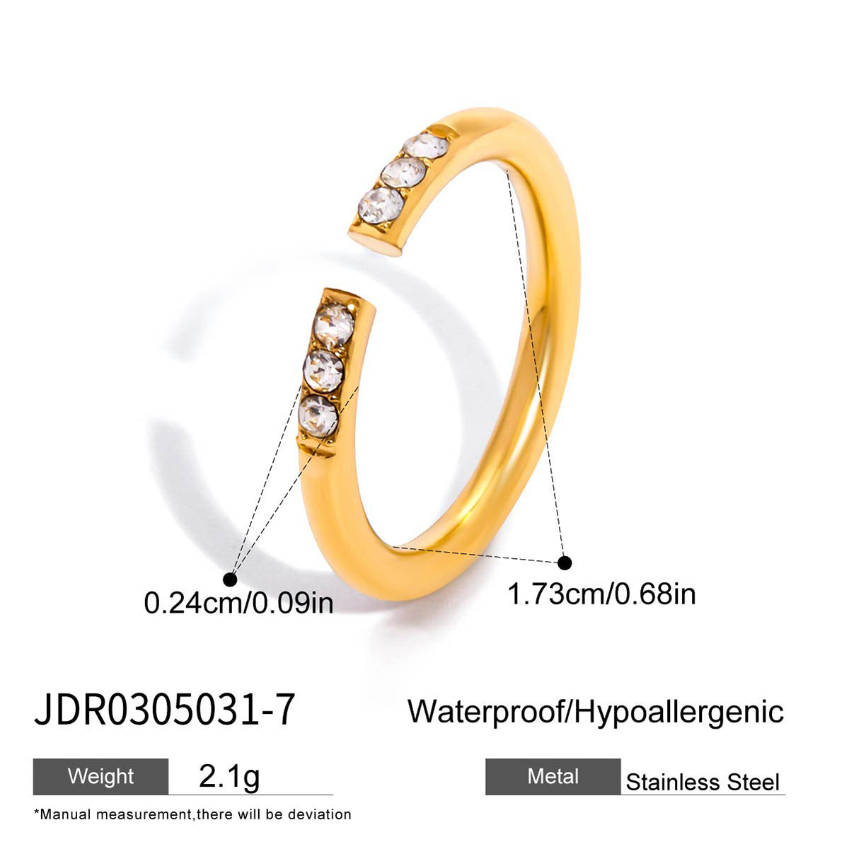 Anello Geometrico in Acciaio al Titanio con Accenti di Zirconia, Elettroplaccato per un Look Lussuoso e Resistente allo Sbiadimento, Fascia Minimalista alla Moda da Donna