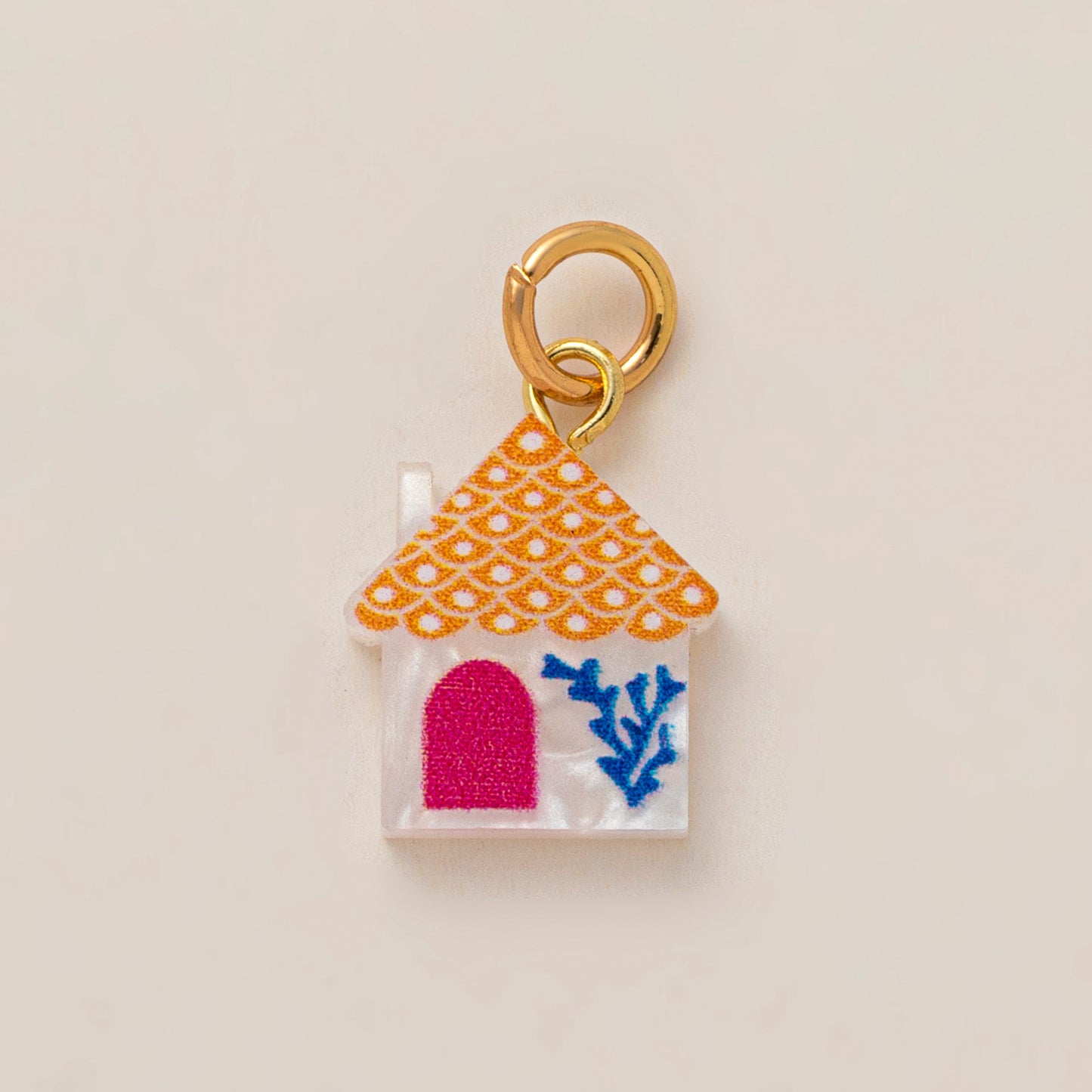 Vintage 18K Gold Plated Brass DIY Charm Bar Pendant