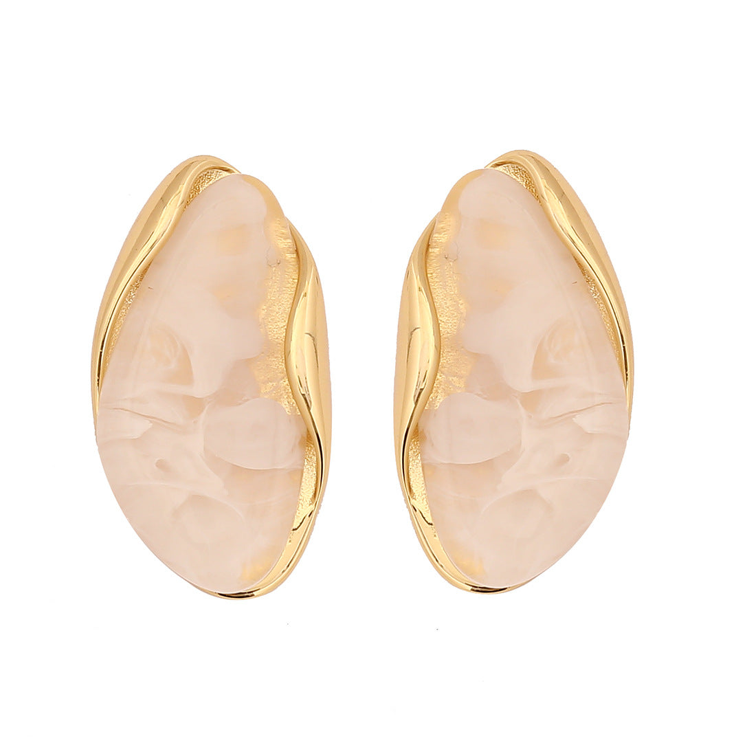 Retro Minimalist Geometric Stainless Steel Earrings with Electroplating for Women