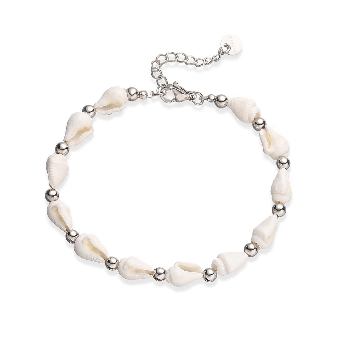Minimalist Irregular Geometric Shell Stainless Steel Plated Bracelet for Women