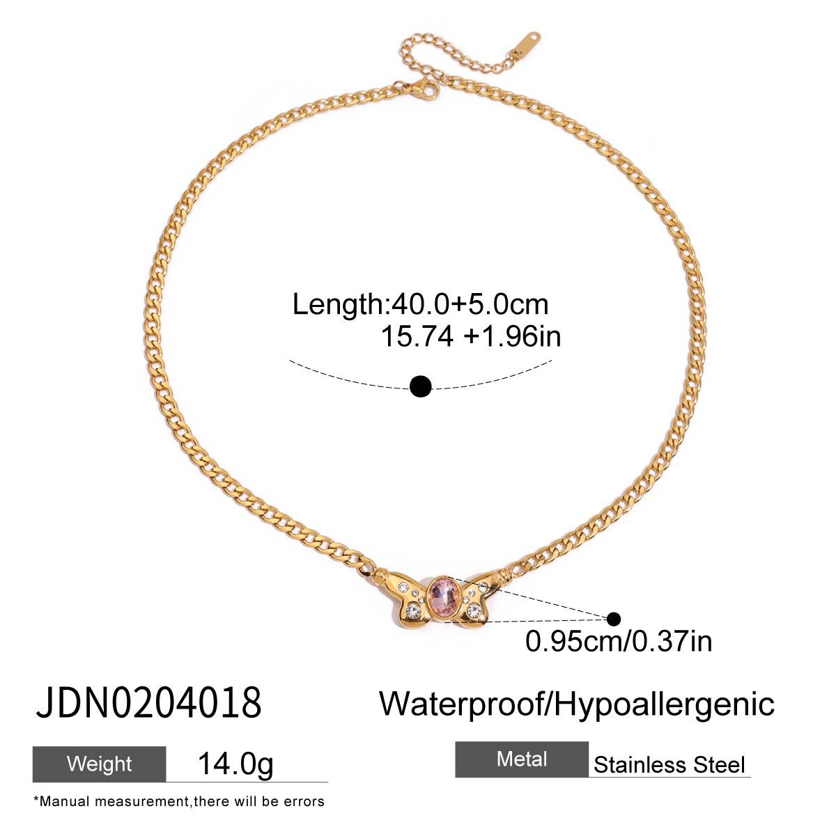 Elegante collana a pendente in acciaio inossidabile a forma di cuore con finitura placcata per donna, gioiello con catena a medaglione geometrico minimalista