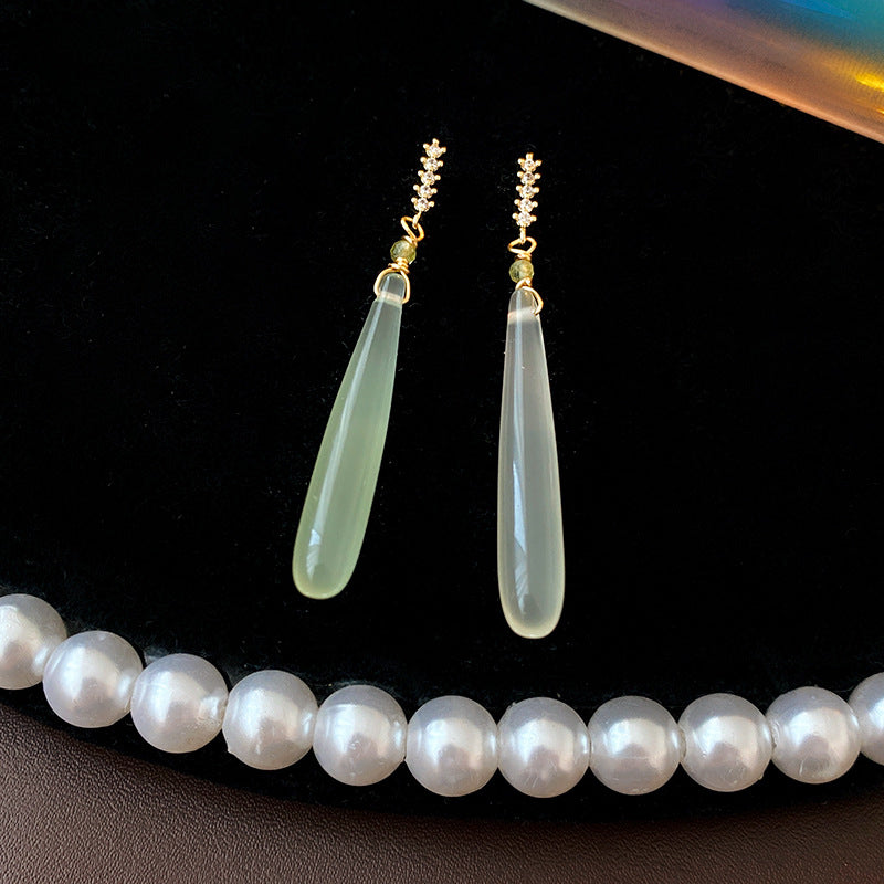 Orecchini a Goccia d'Acqua Eleganti con Zirconi e Perni in Acciaio Inossidabile, Gioielli di Moda in Stile Lusso Minimalista per Donne