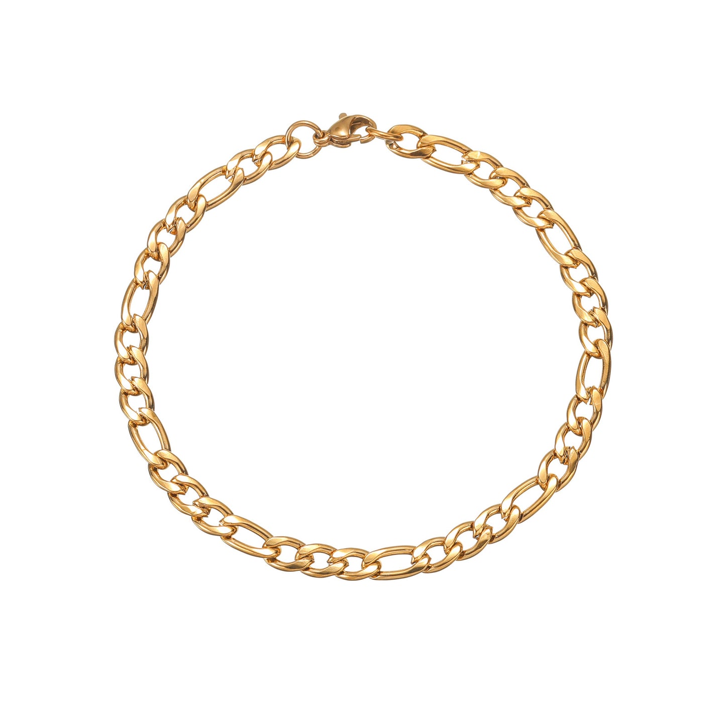 Minimalist Geometric Cuban Link Bracelet for Men in Titanium Steel with Plated Finish