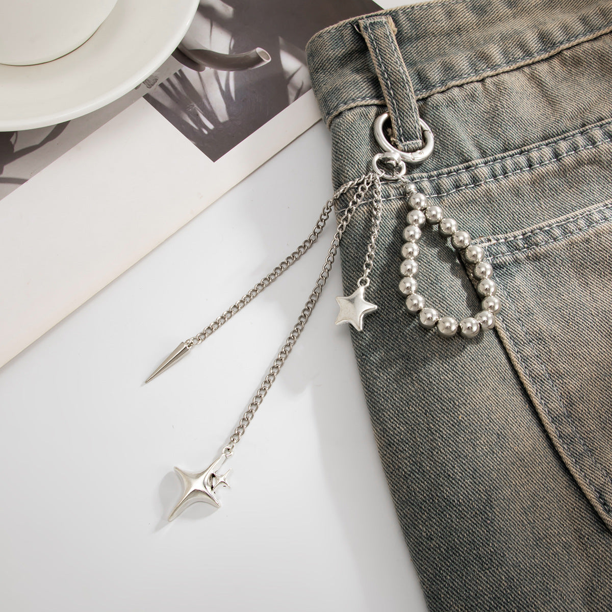 Minimalist Heart Zinc Alloy Plated Keychain Charm