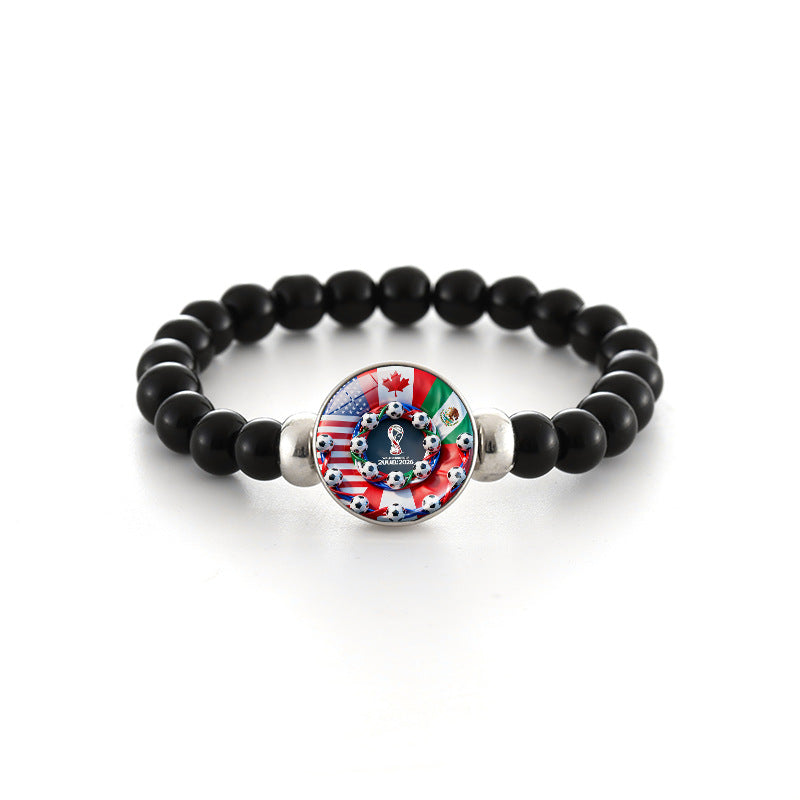 Braccialetto geometrico con perline di cristallo, gioielli alla moda unisex