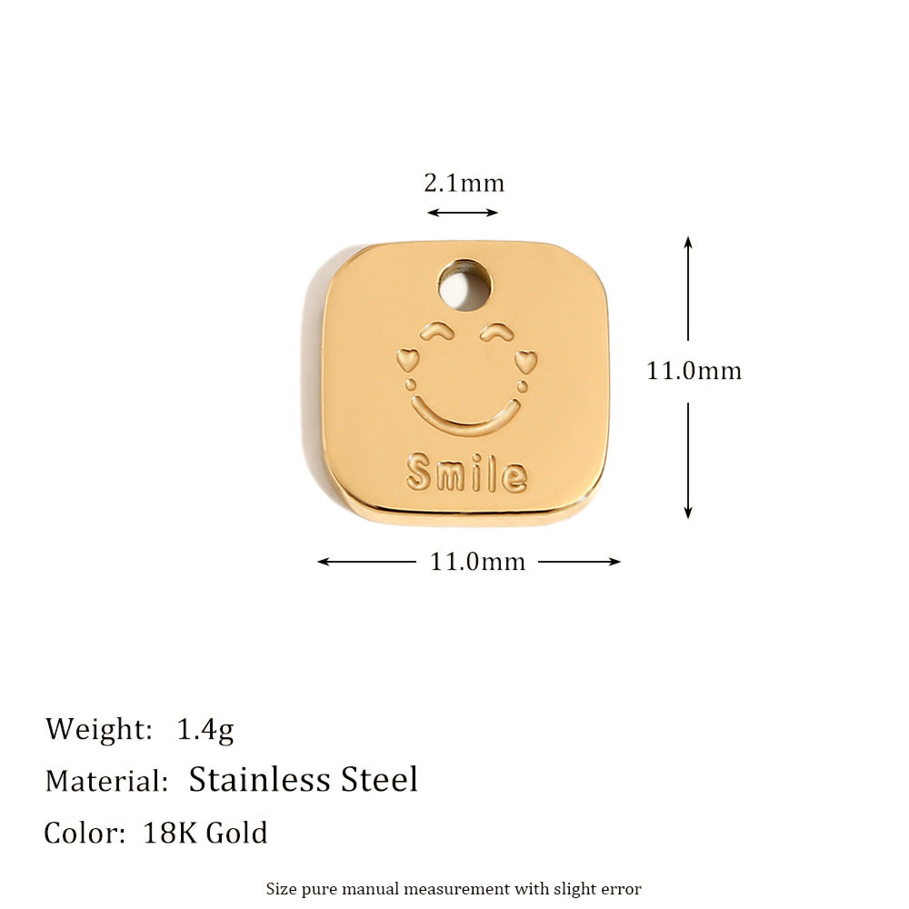 Colgante de Oso Geométrico Minimalista de Acero Inoxidable con Baño de Oro de 18K para Fabricación de Joyas DIY