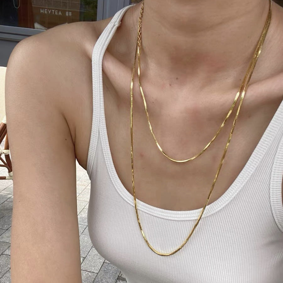 Cadena de cintura doble Hip Hop con serpiente para mujer de acero inoxidable, joyería corporal minimalista