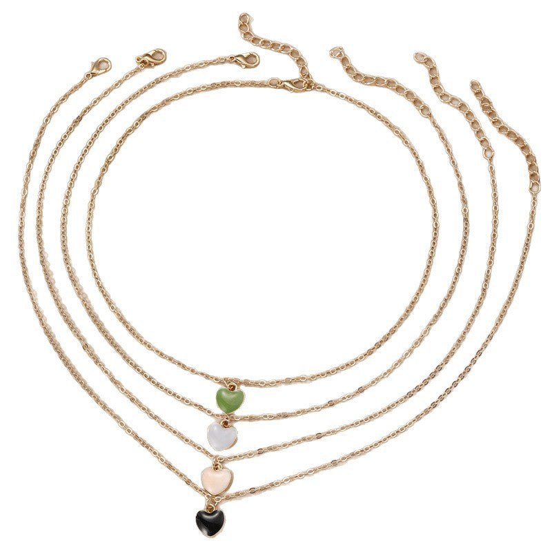 Collana Minimalista con Pendente a Fiocco per Bambine, Catena in Lega con Finitura Smaltata, Gioielli per Bambini