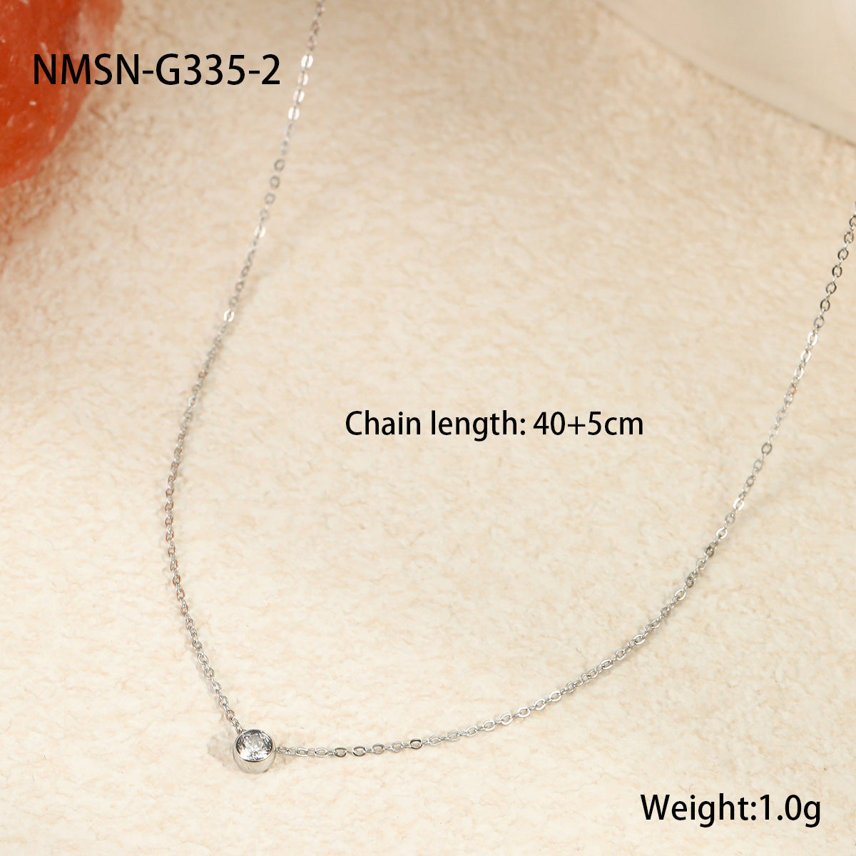 Collar de acero inoxidable geométrico minimalista, delicado, con acabado chapado, para mujer