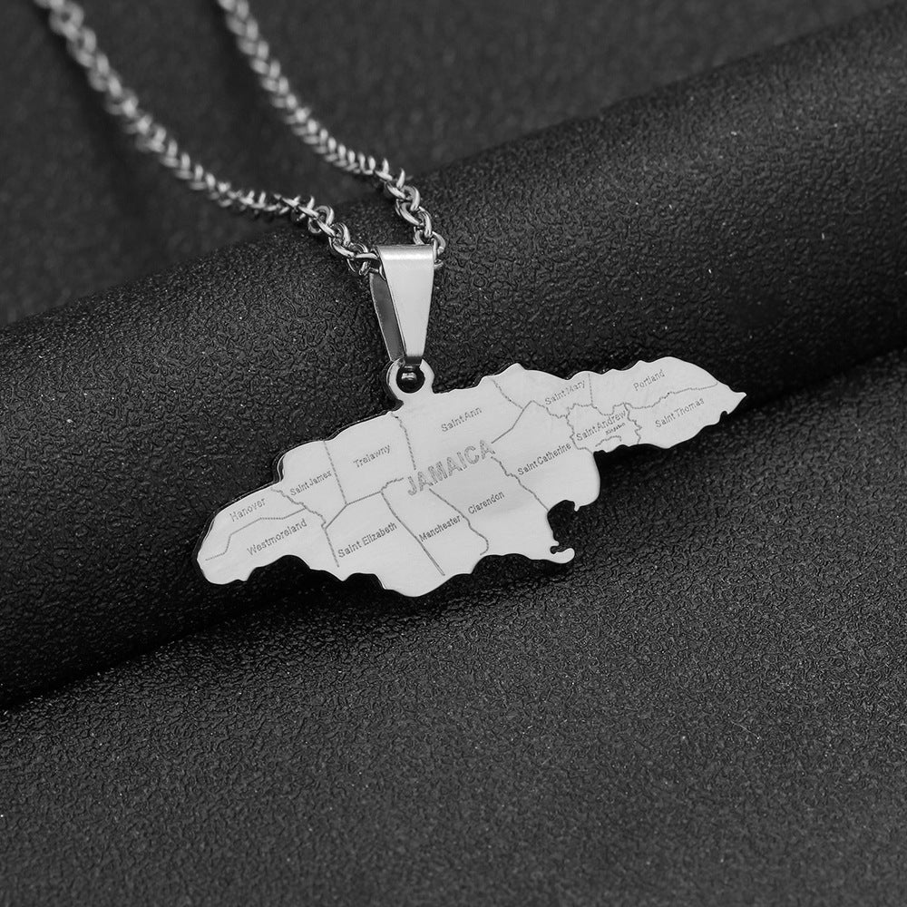 Collana con Pendente Geometrico in Acciaio Inossidabile con Ciondolo in Acciaio al Titanio, Finitura Galvanizzata, Catena a Croce, Design a Lettera, Accessorio Moda Unisex