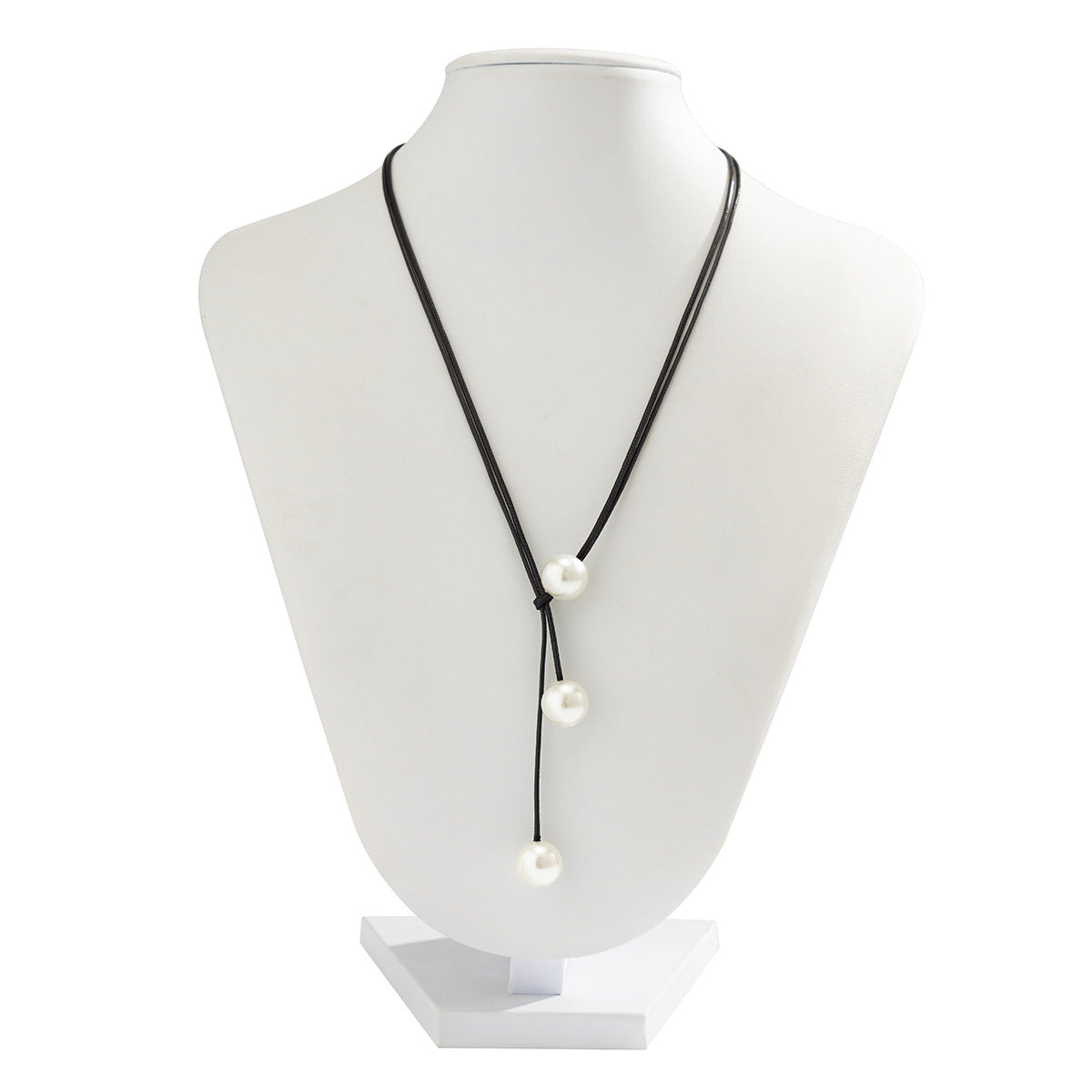 Vintage Geometric Resin Adjustable Double-Layer Necklace for Women with Tassel Accent