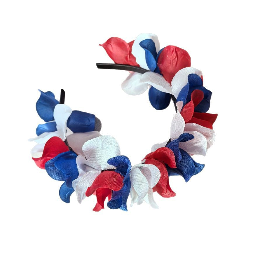 Sweet Floral Fabric Headband for Independence Day Party