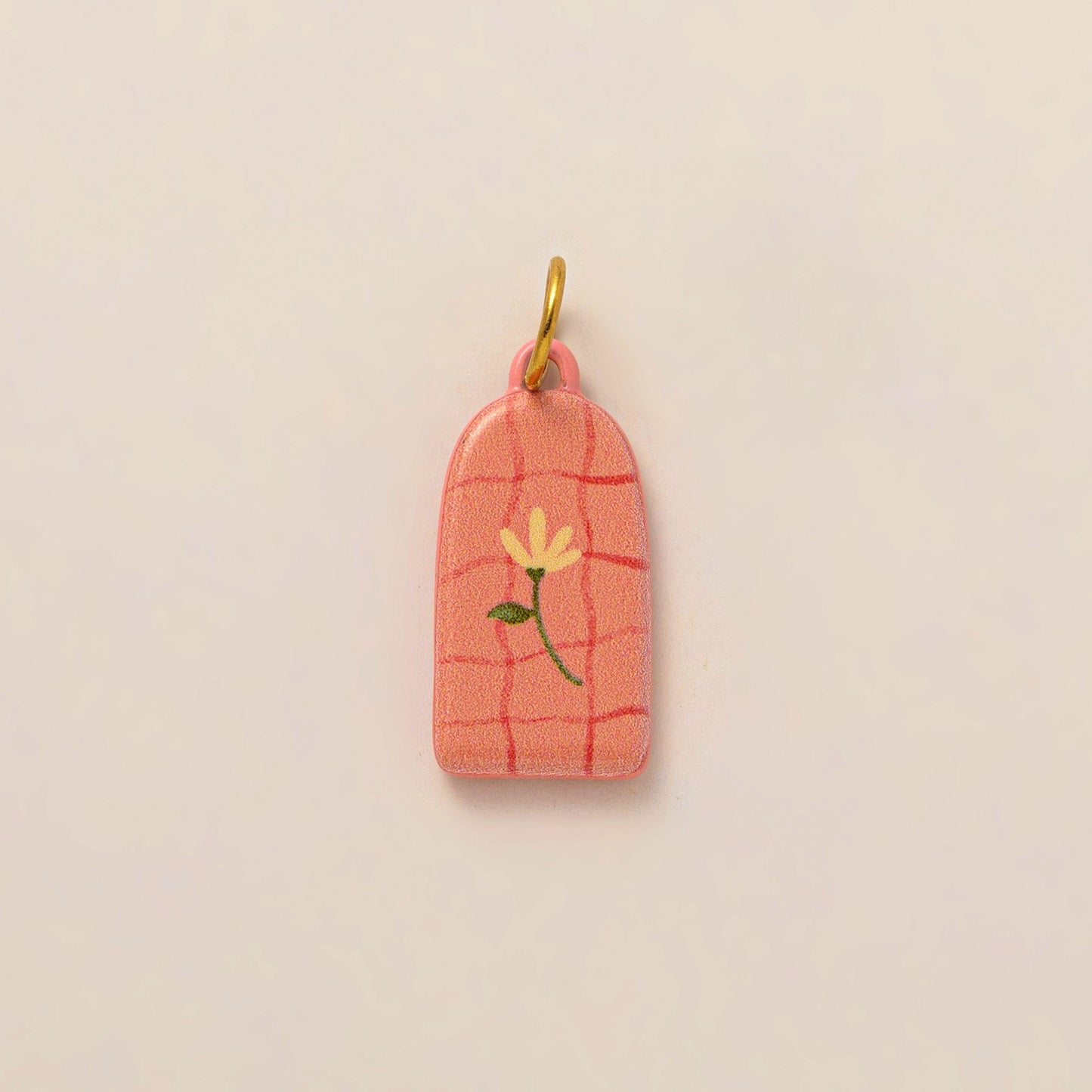Sweet Floral Plated Alloy DIY Charm Bar Bag Pendant Keychain