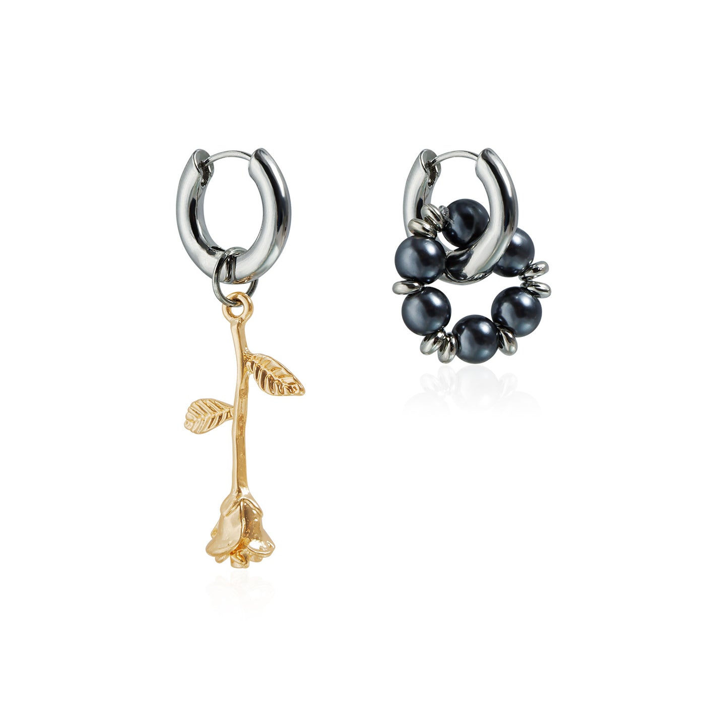 Fashion Streetwear Geometric Irregular Beaded Alloy Pendant Necklace for Women