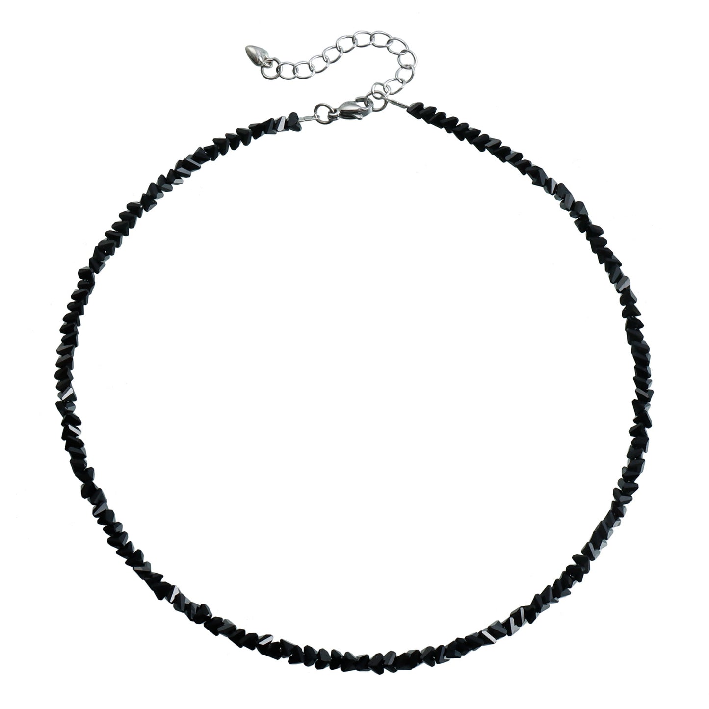 Collar de Dije Geométrico Minimalista de Cristal para Mujer con Amuleto de Aleación Electrochapada y Delicada Cadena de Clavícula