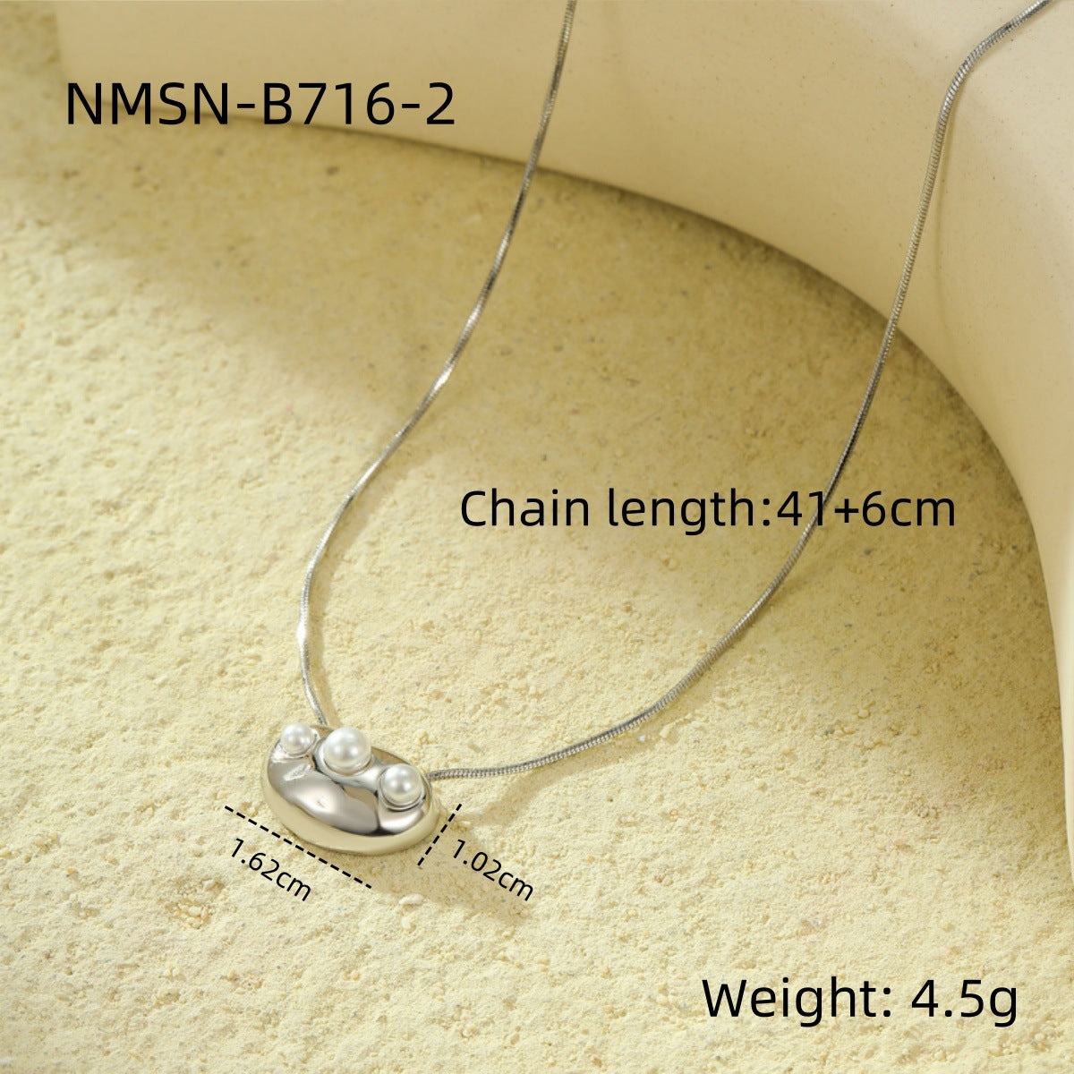 Collar con Colgante Geométrico Minimalista de Acero Inoxidable con Acabado Chapado en Cadena de Serpiente para Mujer
