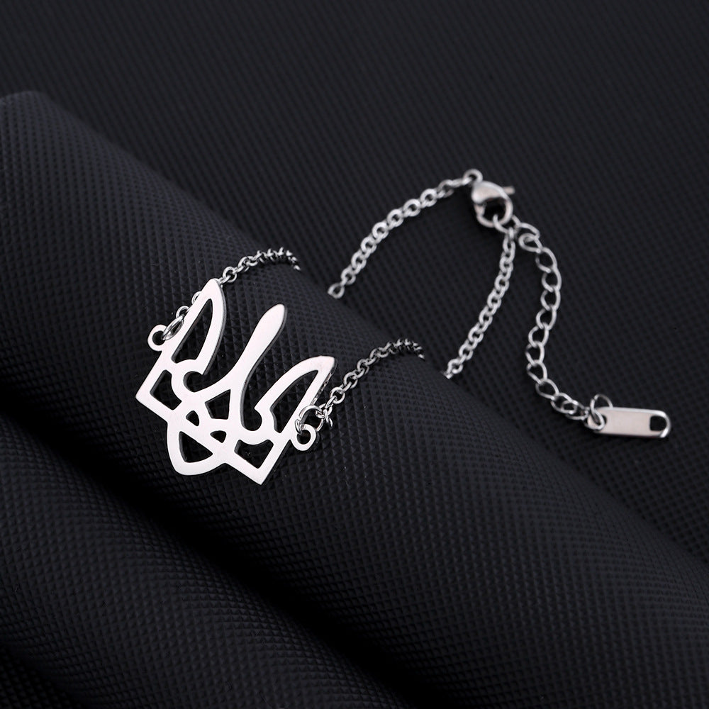 Bracciale placcato in acciaio inossidabile da donna con motivo geometrico etnico vintage
