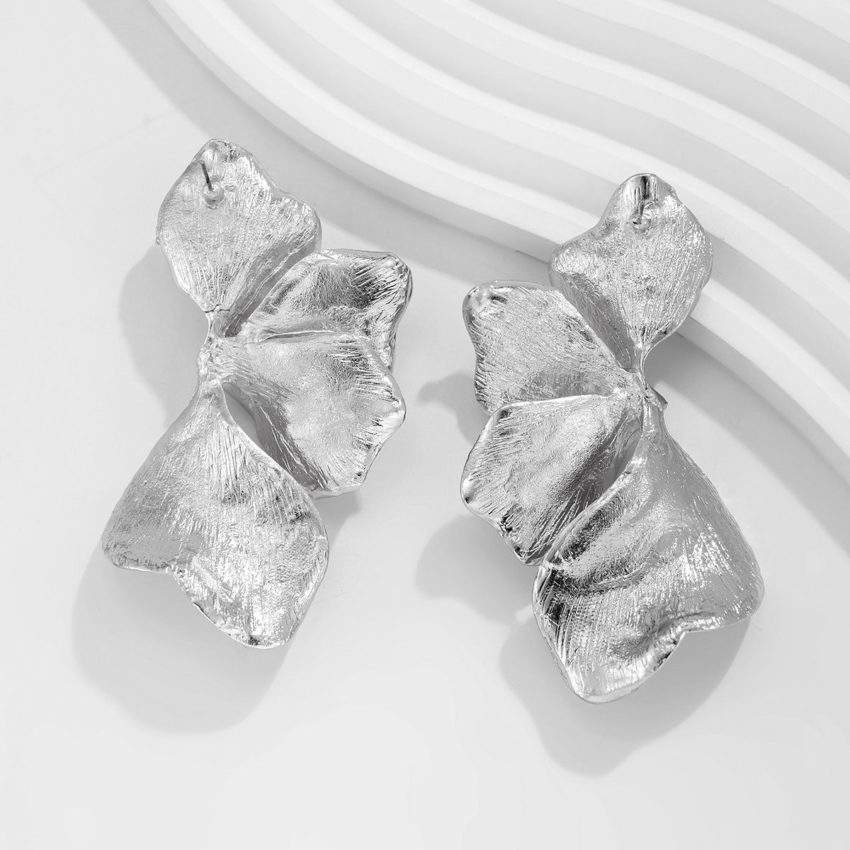 Floral Plated Alloy Earrings for Women