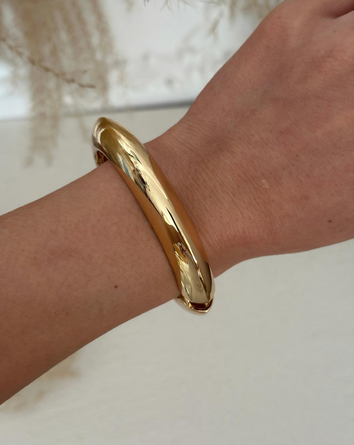 Bracciale a Polsino in Lega Placcata, Geometrico, Lusso Minimalista