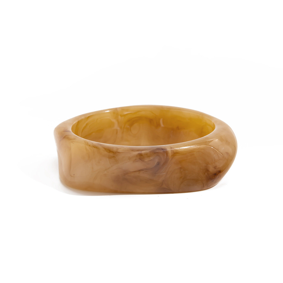 Vintage Geometric Gradient Resin Wide Cuff Bracelet